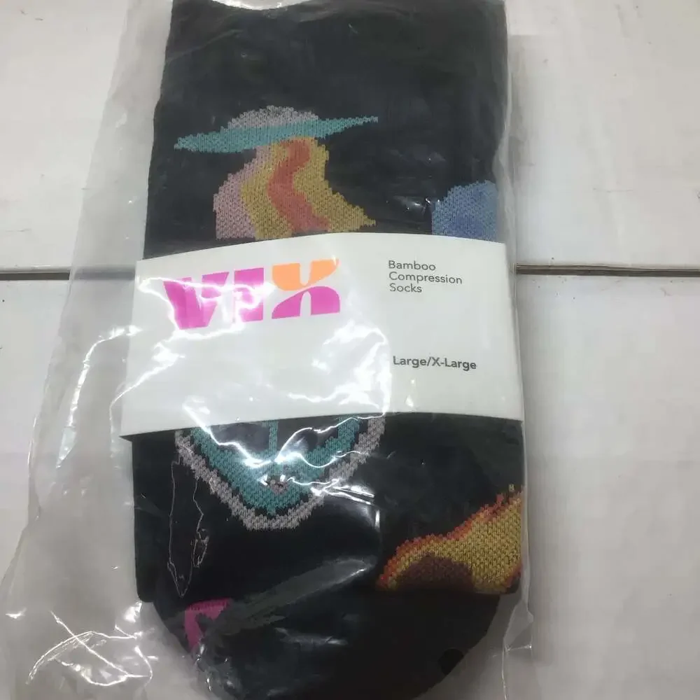 Vix Bamboo Compression Socks - Aliens Are Friends - L/XL
